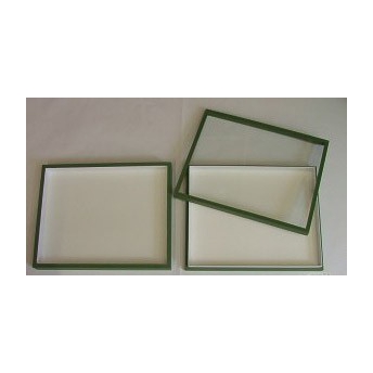 CAJA ENTOMOLOGICA VERDE CRISTAL Y FONDO EMALENE, 26x19x5,4 cm CAJA ENTOMOLOGICA VERDE CRISTAL Y FONDO EMALENE, 26x19x5,4 cm